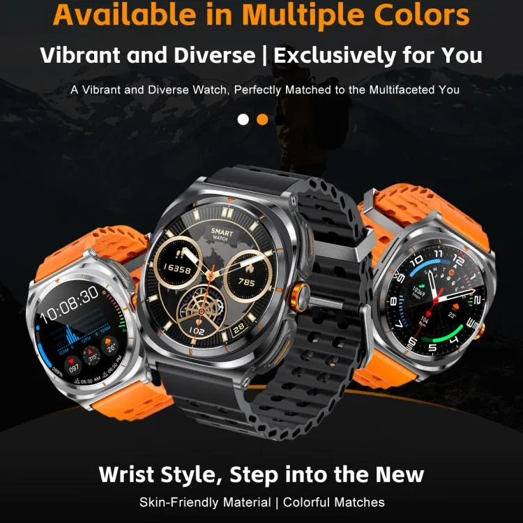 GT98 1.53 inch 2 in 1 Bluetooth Headphone IP67 Waterproof Smart Watch Supports Blood Oxygen Monitoring(Black Orange)