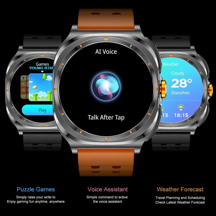 GT98 1.53 inch 2 in 1 Bluetooth Headphone IP67 Waterproof Smart Watch Supports Blood Oxygen Monitoring(Black Orange)