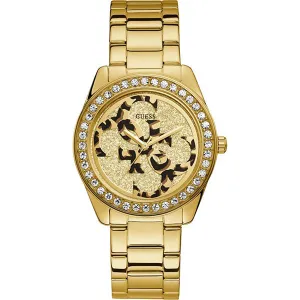 Guess G-Twist Gold Stainless Steel Multi Color Dial Quartz Watch for Ladies - W1201L2