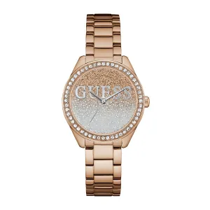 Guess Glitter Girl Rose Gold Stainless Steel Multi Color Dial Quartz Watch for Ladies - W0987L3