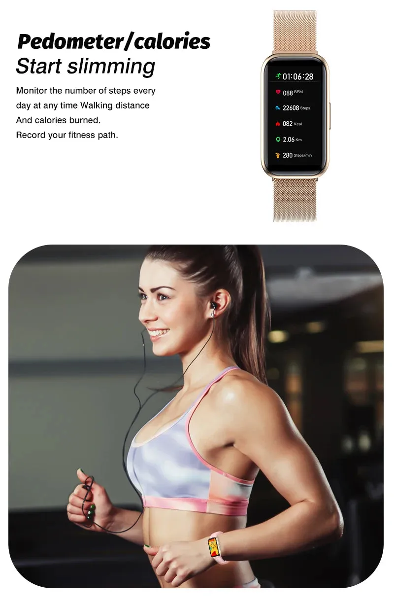 H98 1.47" LCD Smart Fitness Metal Band