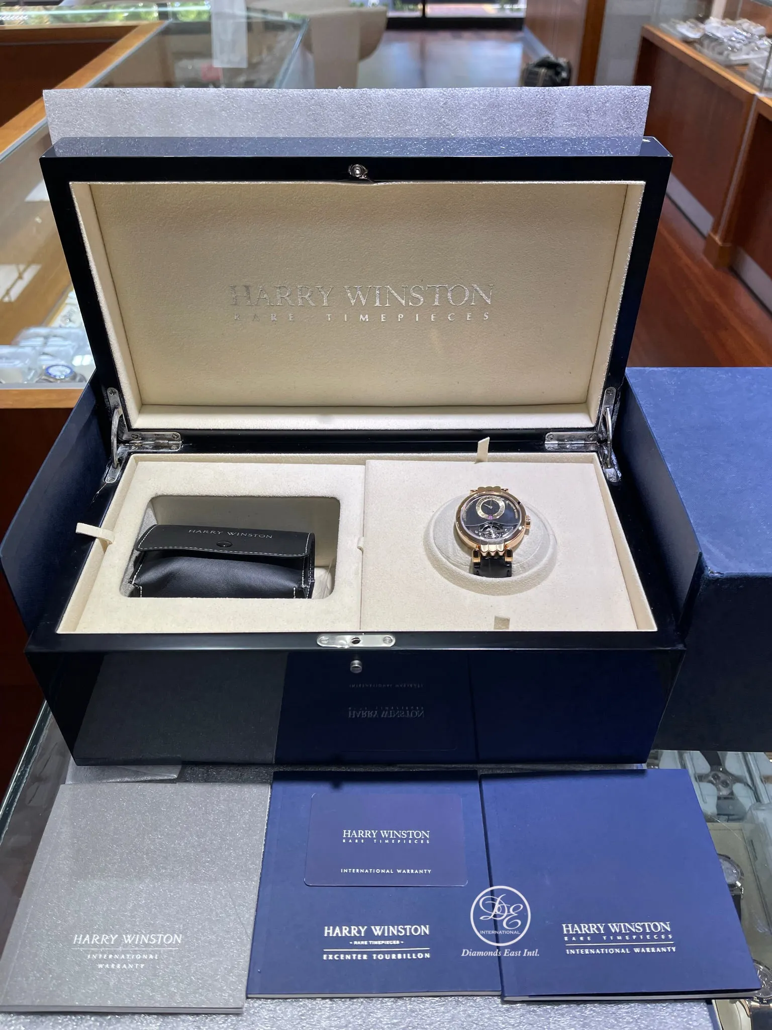 Harry Winston Excenter 200-MMT40R 110 Hours Tourbillon 18K Rose Gold LIMITED EDITION Box/Papers MINT