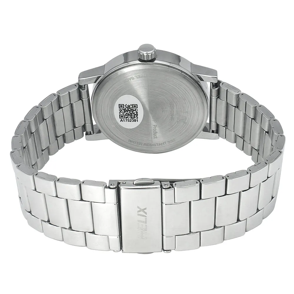 Helix By Timex Blue Round Analog Stainless Steel Watch Men -TW035HG09
