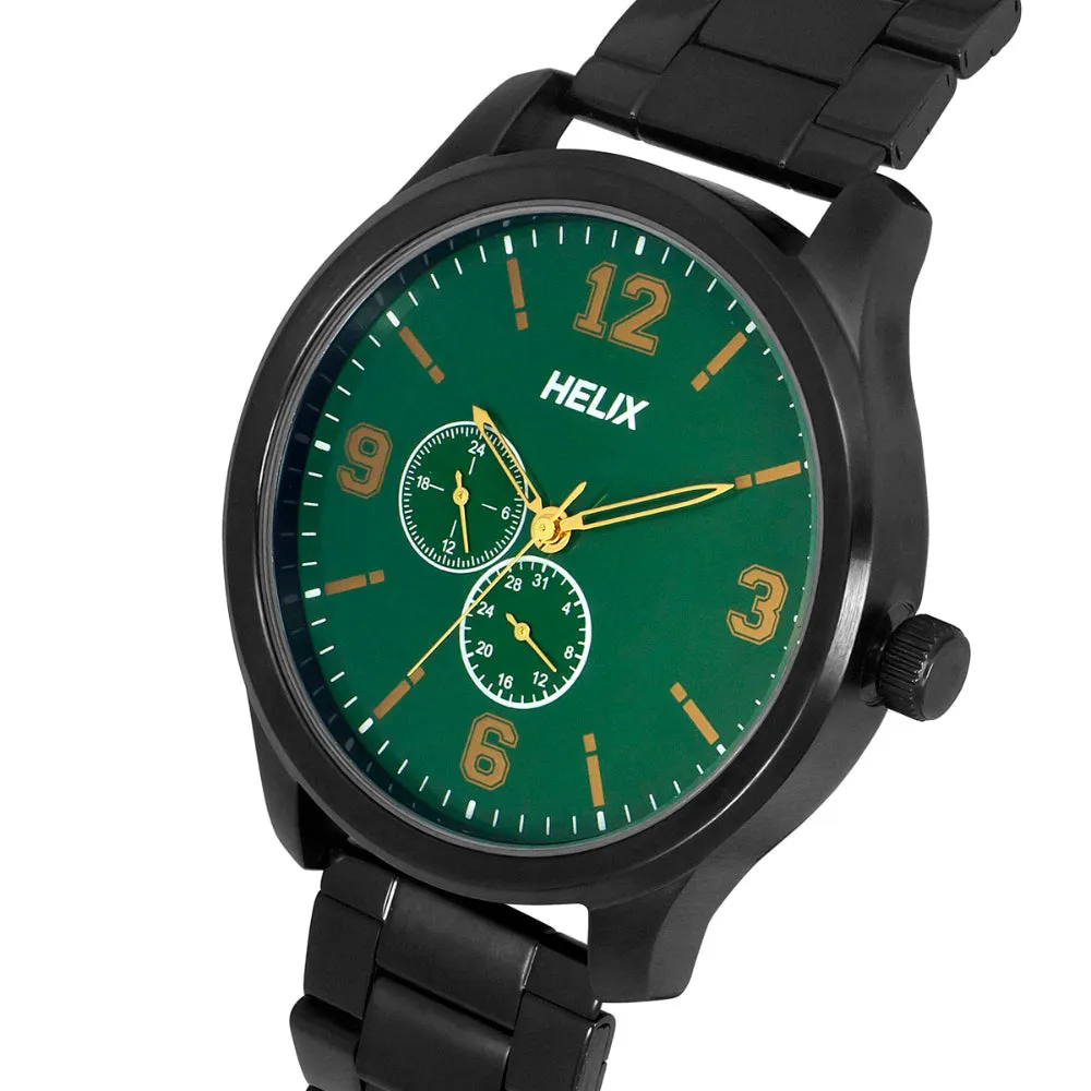 Helix By Timex Green Round Analog Stainless Steel Watch Men -TW043HG19
