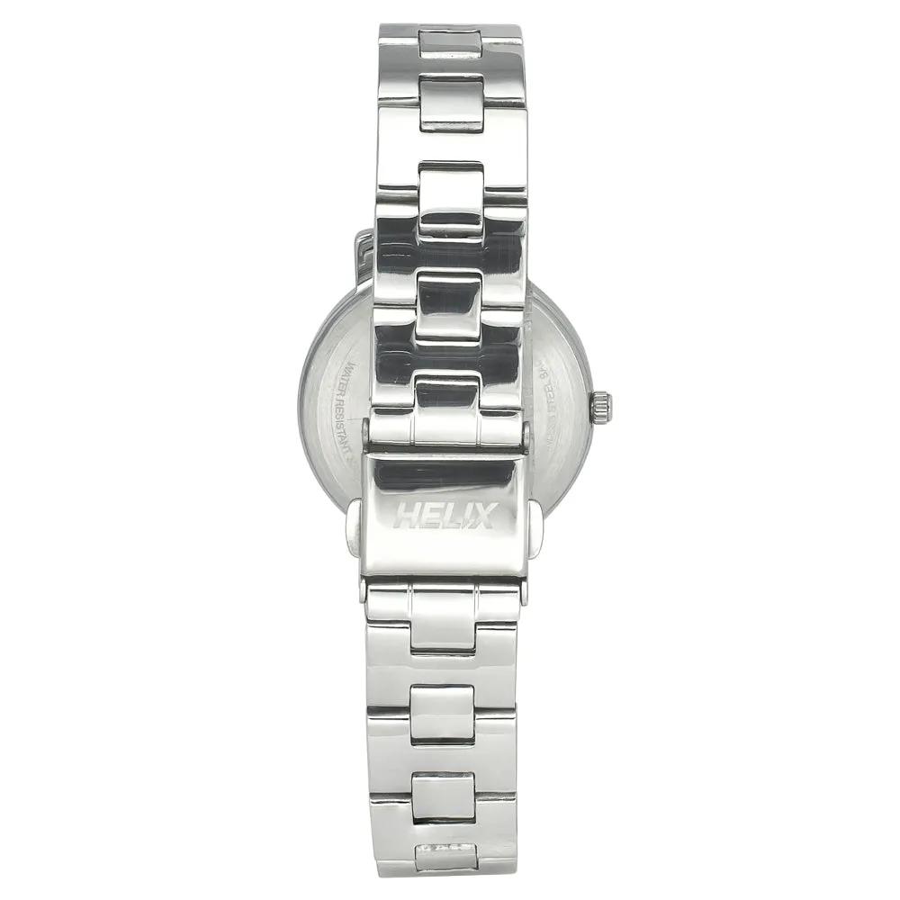 Helix By Timex Pink Round Analog Stainless Steel Watch Women -TW024HL36