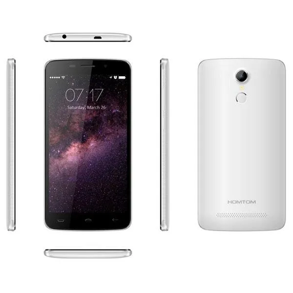 HOMTOM HT17 5.5inch Quad-core 1GB 8GB Fingerprint Unlock 4G Smartphone White (3000mAh)