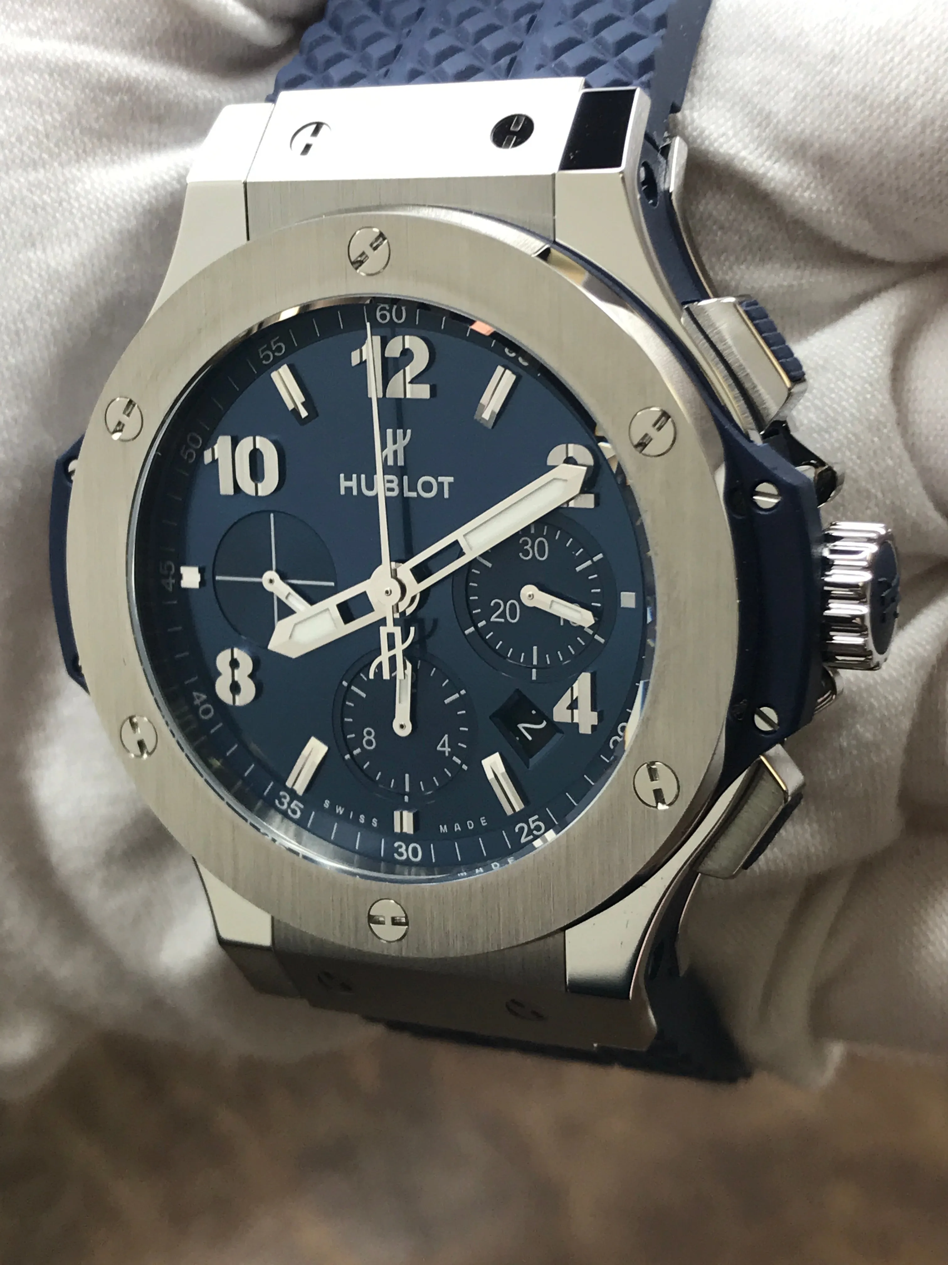 Hublot Big Bang 44mm Chronograph 301.SX.710.RX Blue Dial Automatic Men's Watch