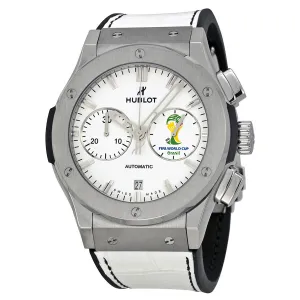 Hublot FIFA World Cup Brasil Automatic White Dial White Leather Men's Watch 521NX2010LRWCW14 521.NX.2010.LR.WCW14