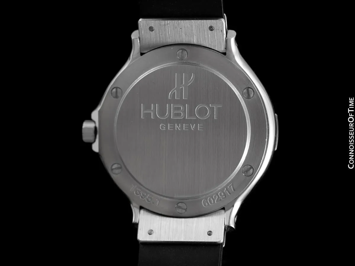 Hublot MDM Ladies Rubber Bracelet Wine Dial Watch - Stainless Steel