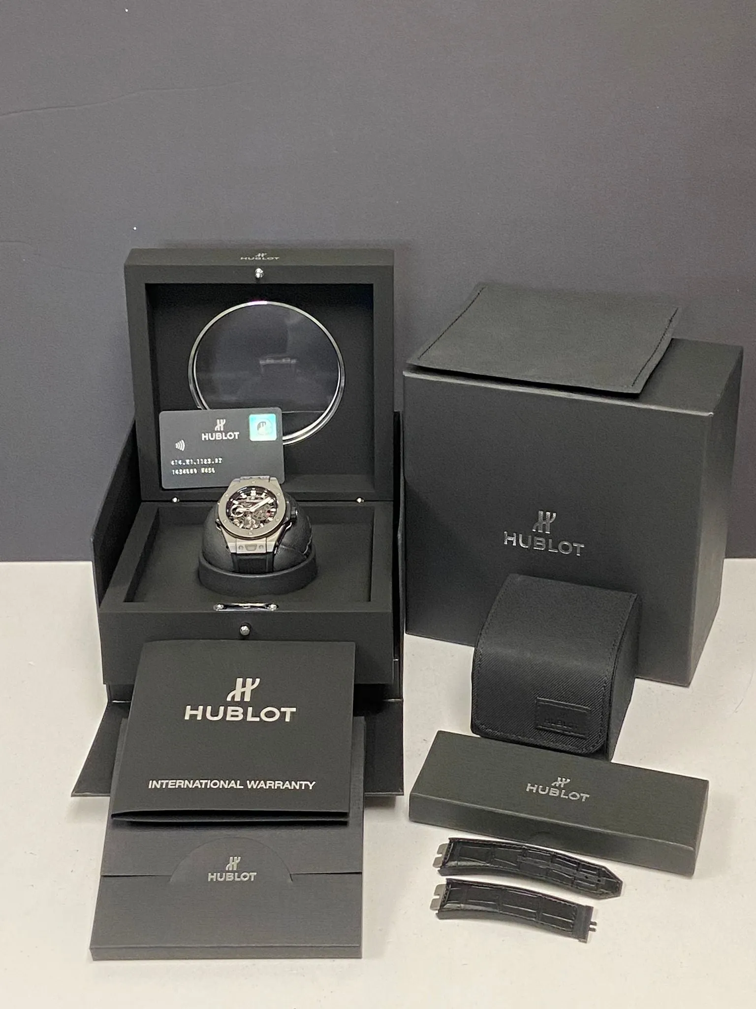 Hublot Meca-10 Titanium 45mm Big Bang 414.NI.1123.RX Skeleton Dial Manual winding Men's Watch