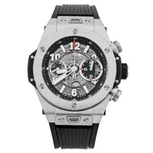 Hublot Men's Big Bang Unico Titanium 45mm Skeleton Stick & Arabic Dial Watch Reference #: 411.NX.1170.RX