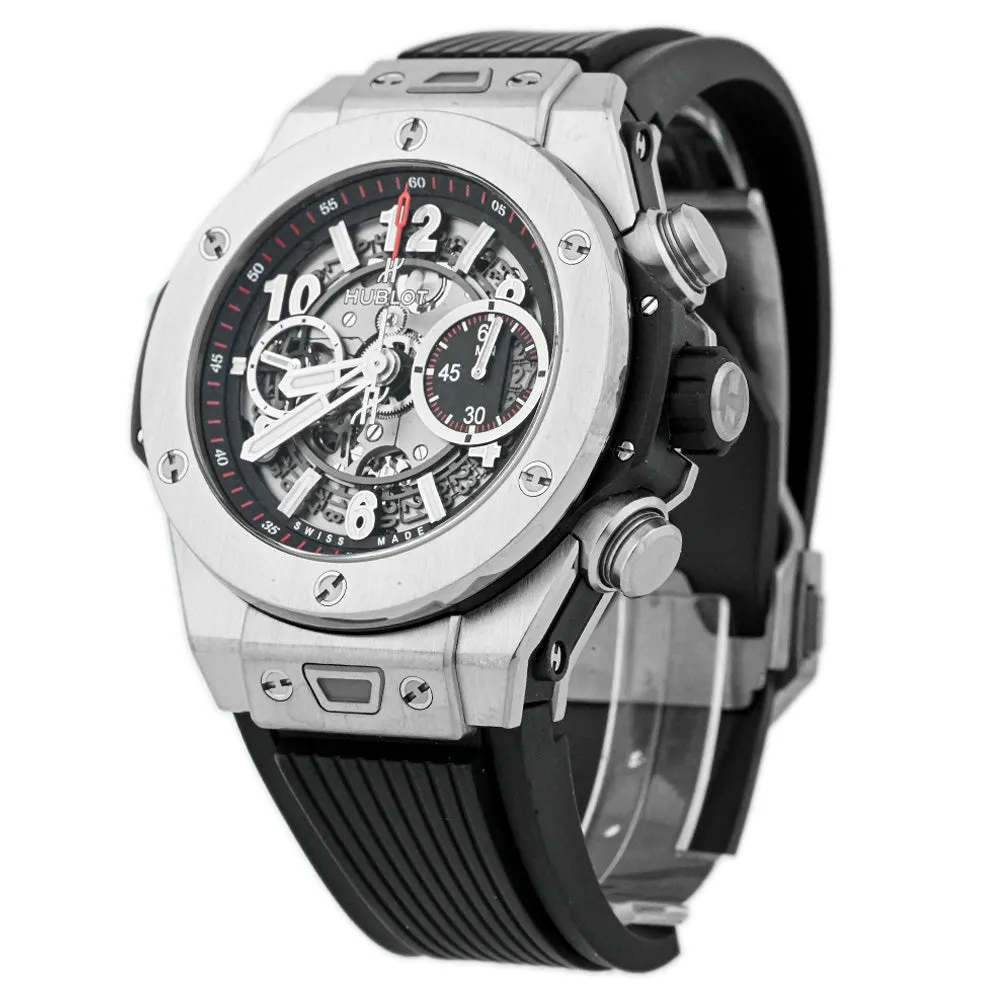Hublot Men's Big Bang Unico Titanium 45mm Skeleton Stick & Arabic Dial Watch Reference #: 411.NX.1170.RX