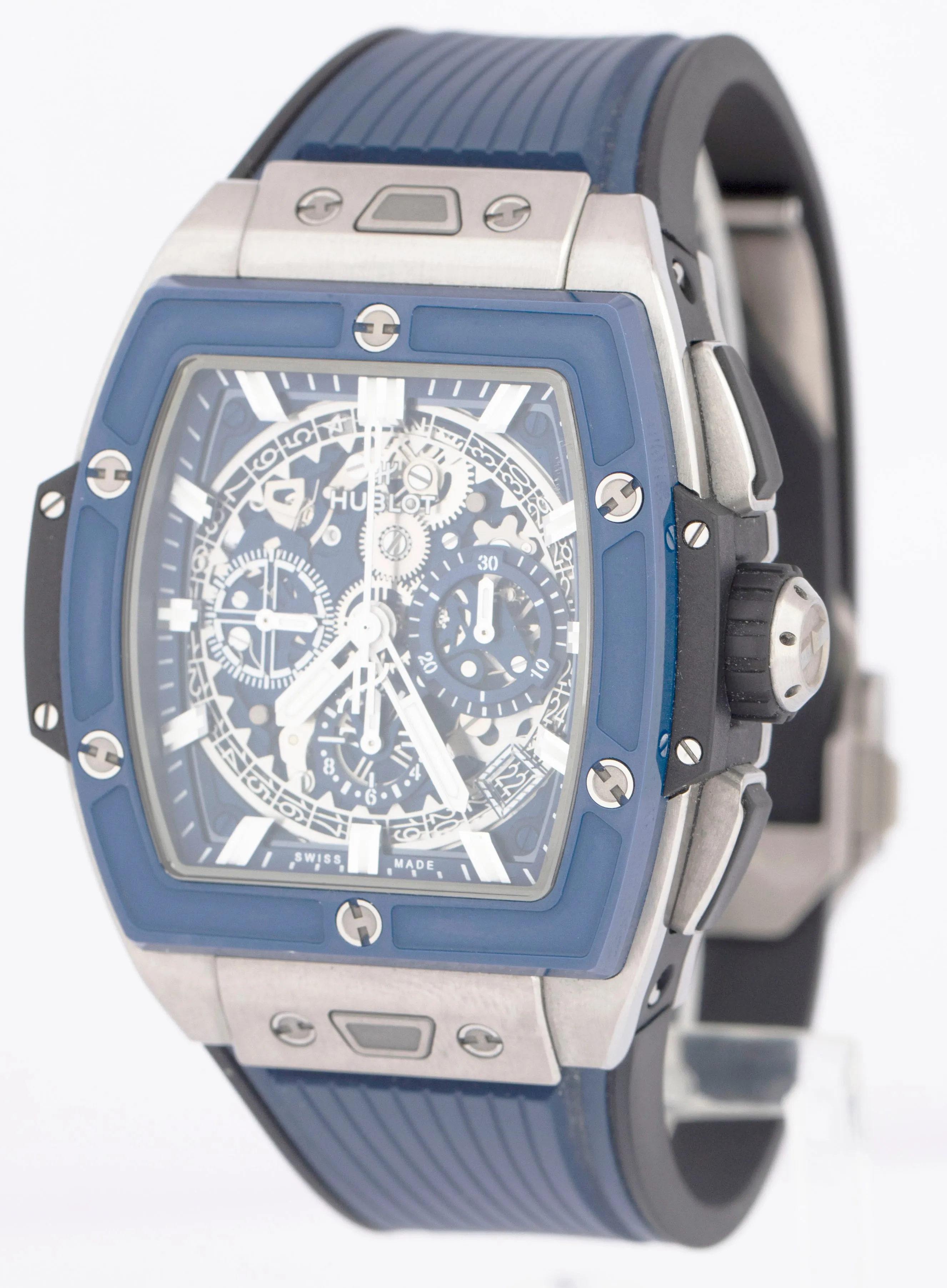 Hublot Spirit of Big Bang Titanium Blue Ceramic 42 Skeleton 642.NL.7170.RX Watch