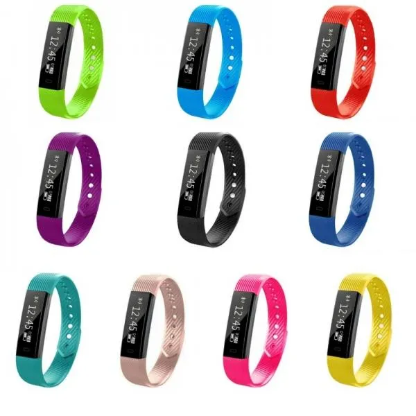 ID115 Smart Bracelet Fitness Tracker Bluetooth Wristband for Android IOS Yellow