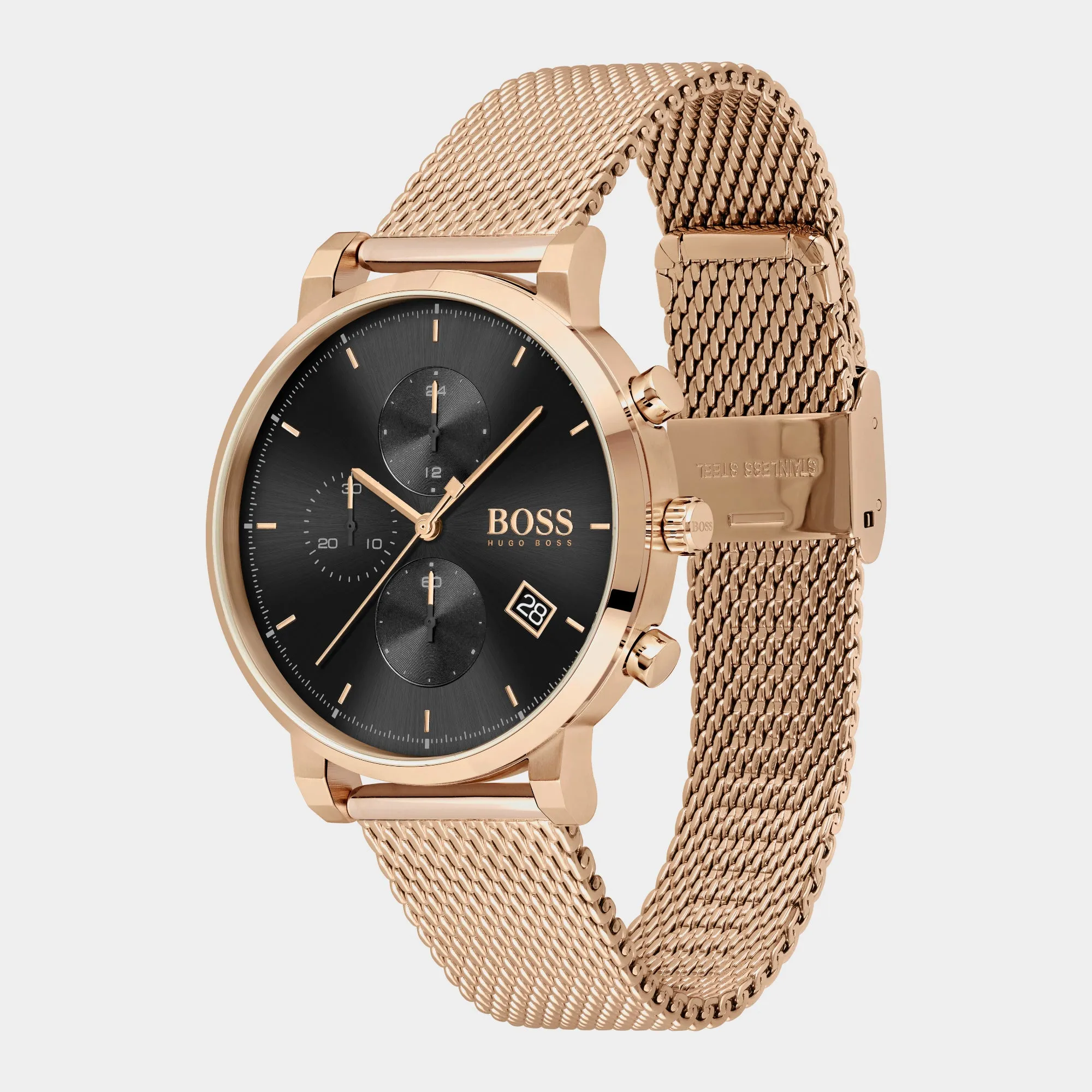Integrity Men Black Chronograph Mesh Watch 1513808