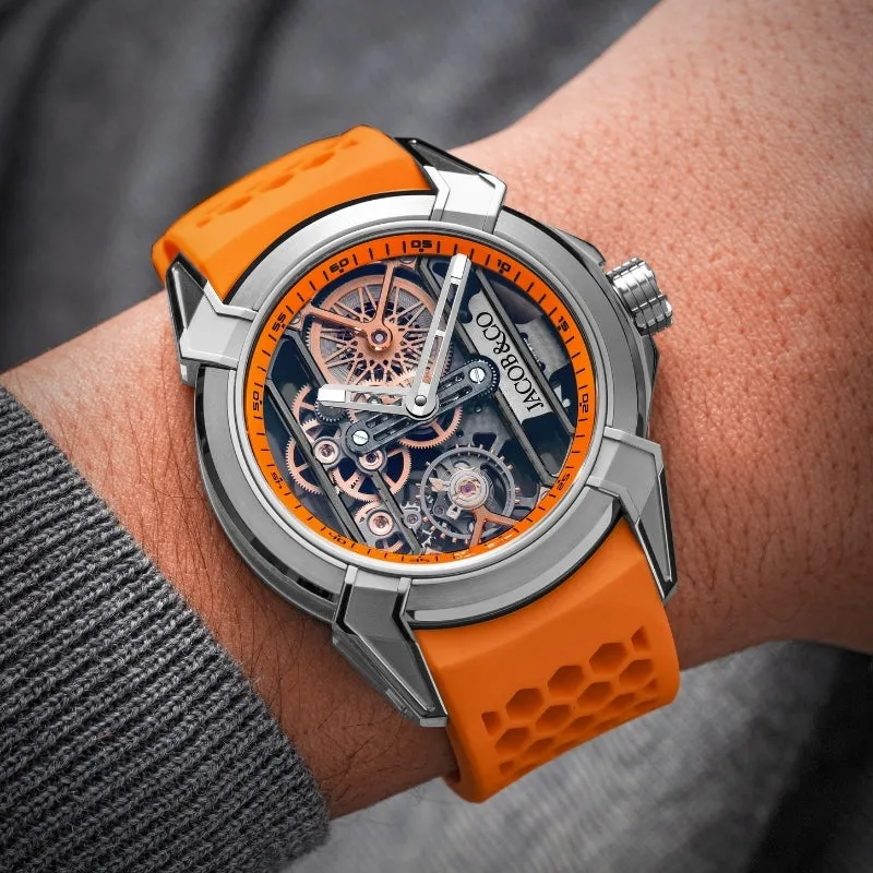 Jacob & Co. Epic X Titanium Skeleton Dial Orange - EX110.20.AO.AA.A