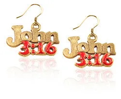 John 3:16 Charm Earrings