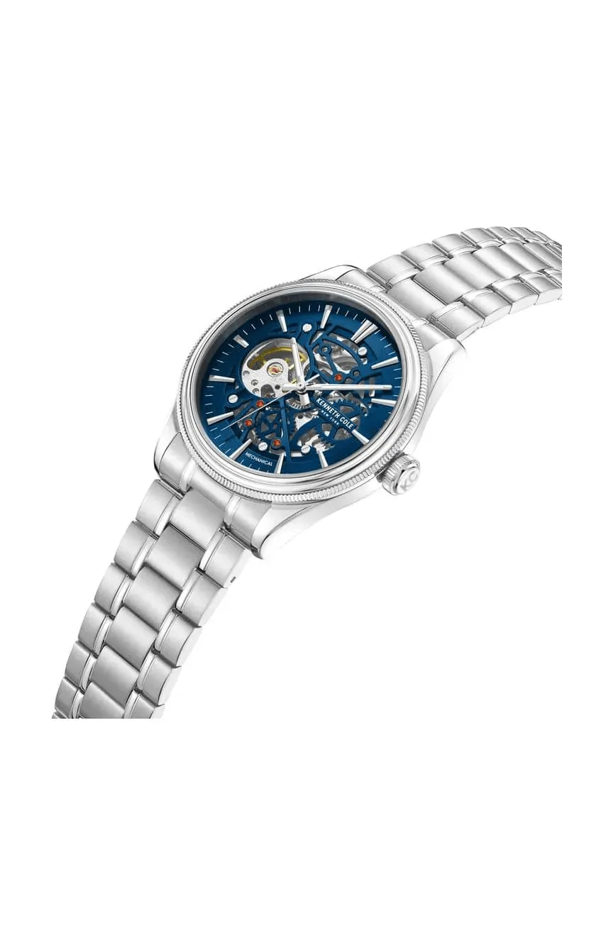Kenneth Cole New York 42mm Mechanical Blue Skeleton Men's Watch KCWGL0048901