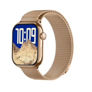 KL08 2.04 inch Color Screen Smart Watch Milan Steel Strap, Support Bluetooth Call(Gold)