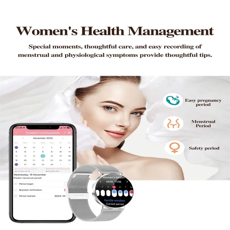 KM88 1.32 inch Color Screen Smart Watch, Support Bluetooth Call / Health Monitoring(Silver)