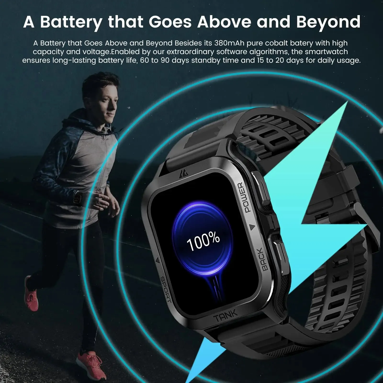 KOSPET Tank M2 1.96" AMOLED Military Style Smart Watch