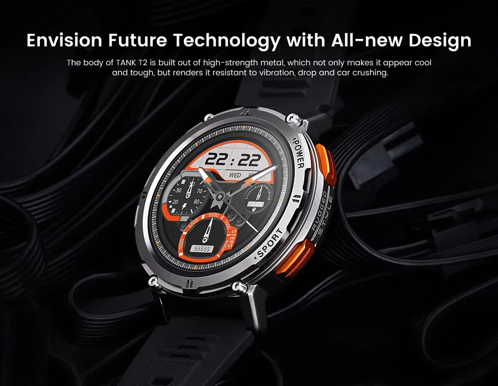 KOSPET Tank T2 Ultra 1.43" AMOLED Smart Fitness Watch