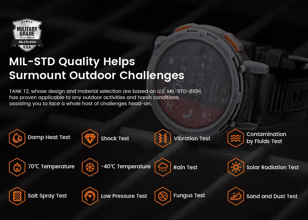 KOSPET Tank T2 Ultra 1.43" AMOLED Smart Fitness Watch