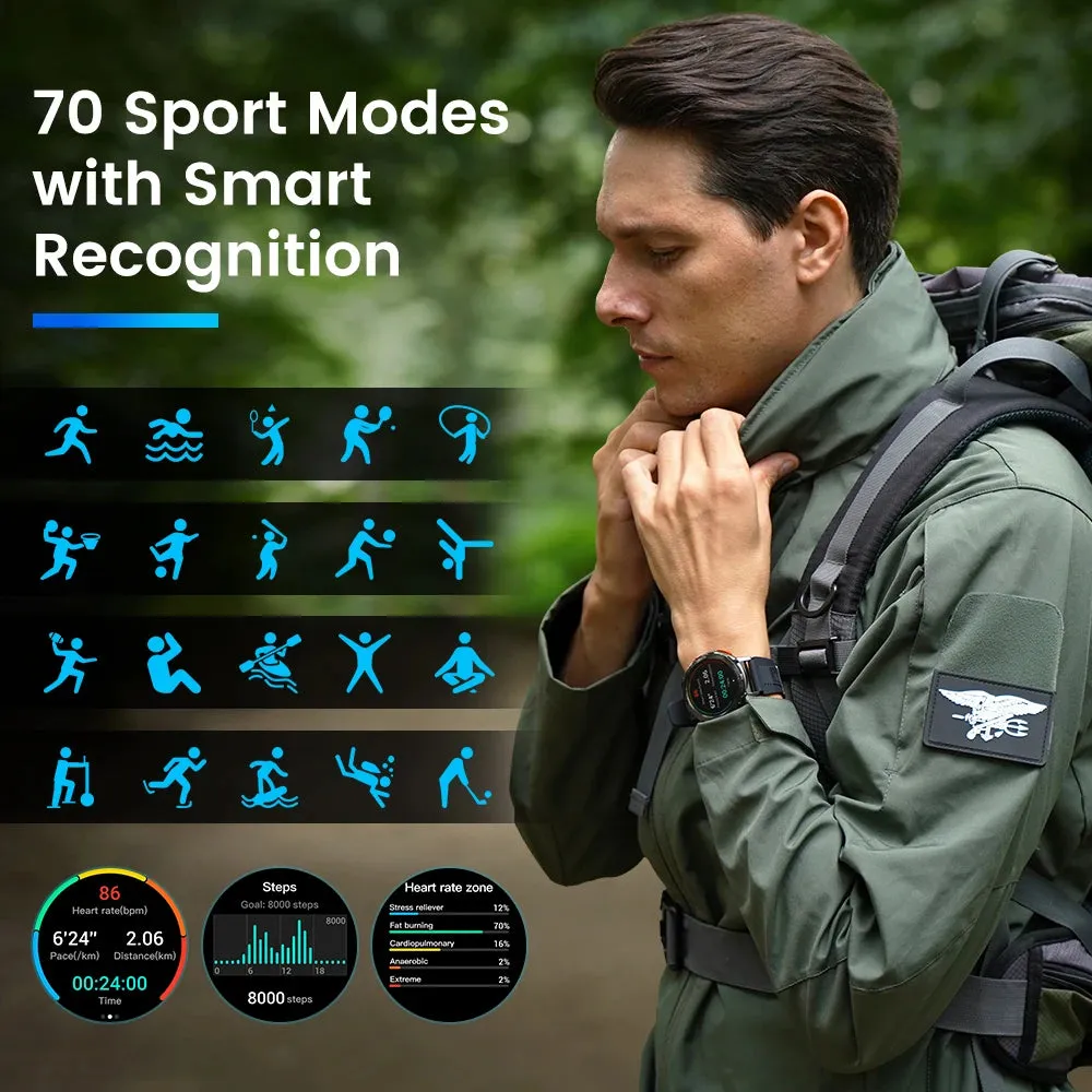 KOSPET Tank T2 Ultra 1.43" AMOLED Smart Fitness Watch