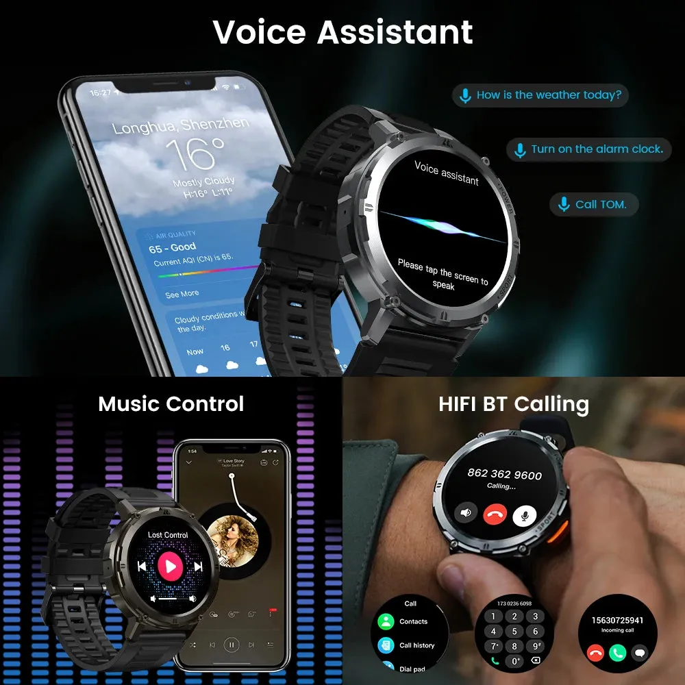 KOSPET Tank T2 Ultra 1.43" AMOLED Smart Fitness Watch