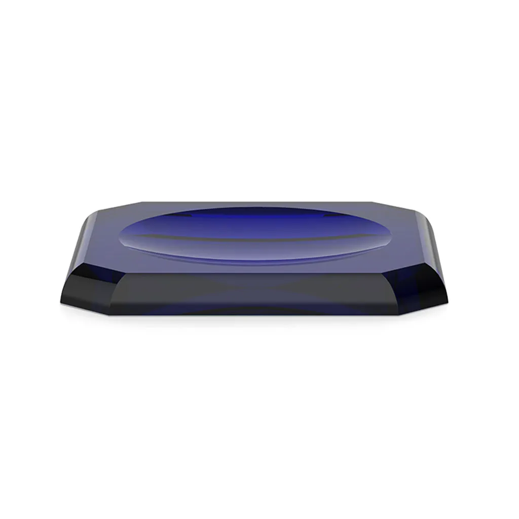 Kristall Tray - Free Standing - 9" Glass/Capri Blue