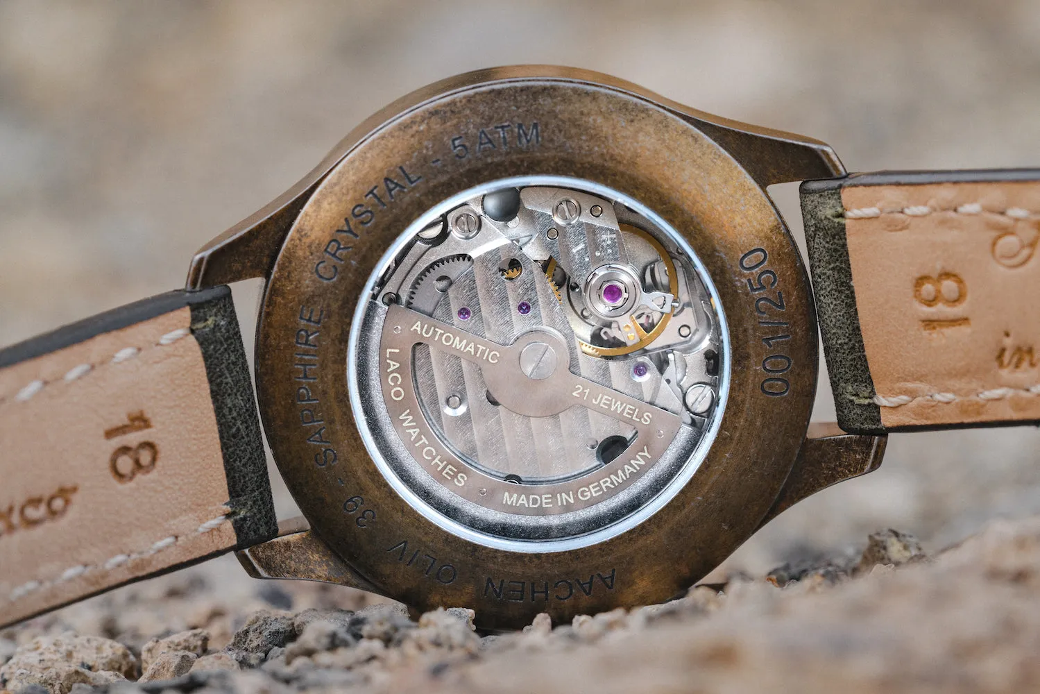 Laco Watch Aachen Olive 39 Limited Edition