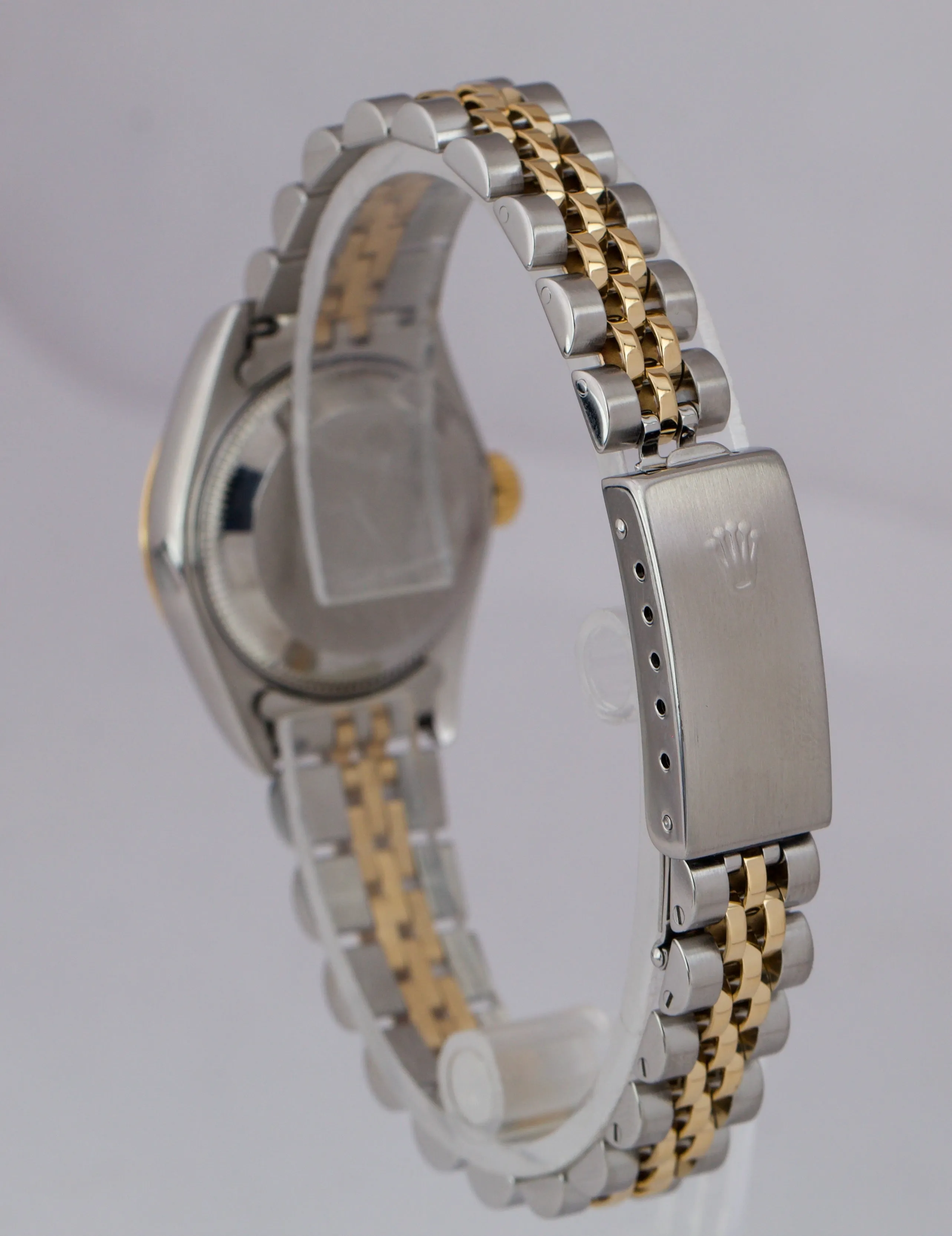 Ladies Rolex DateJust 26mm Jubilee Champagne NO HOLES Two-Tone Gold Watch 69173