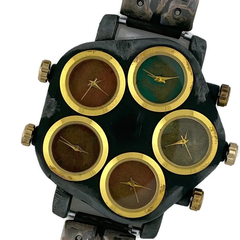 Large Dial Five Time Zone Watch