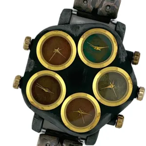 Large Dial Five Time Zone Watch