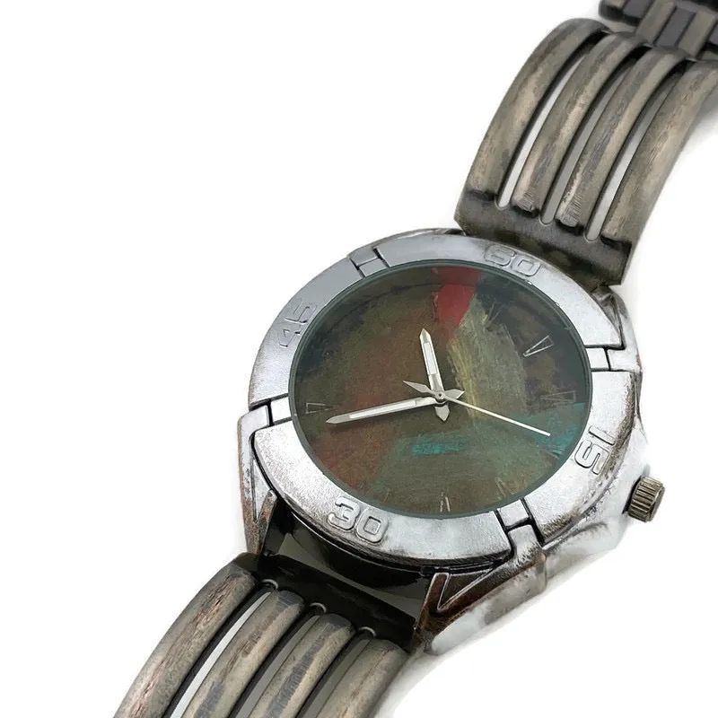Large Watch with Multi Color Dial