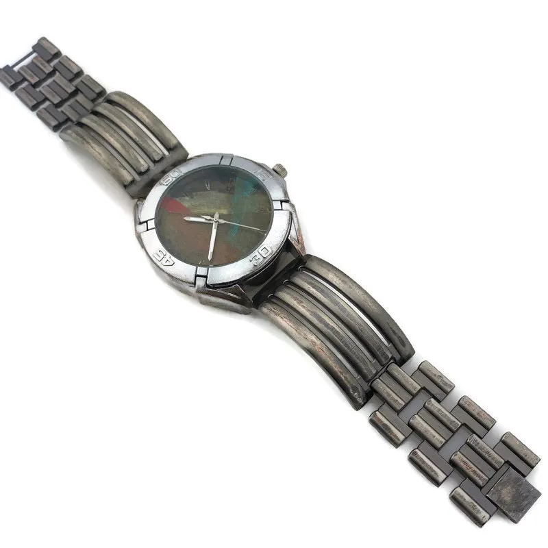 Large Watch with Multi Color Dial