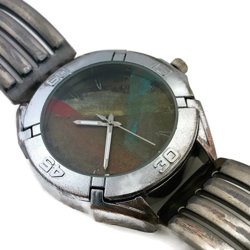 Large Watch with Multi Color Dial