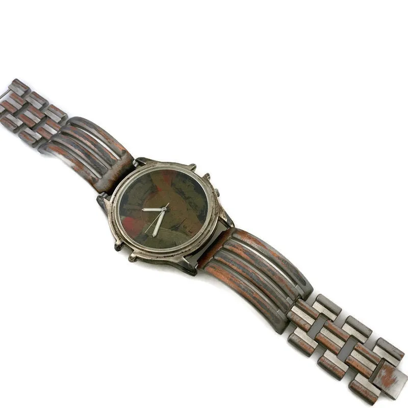 Large Watch with Multi Color Dial