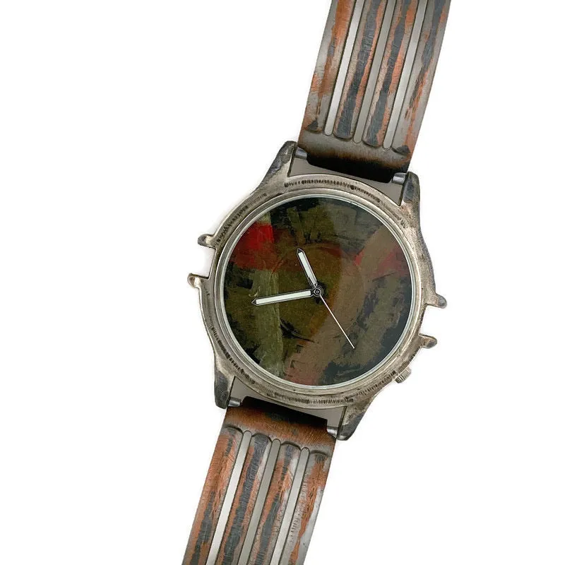 Large Watch with Multi Color Dial