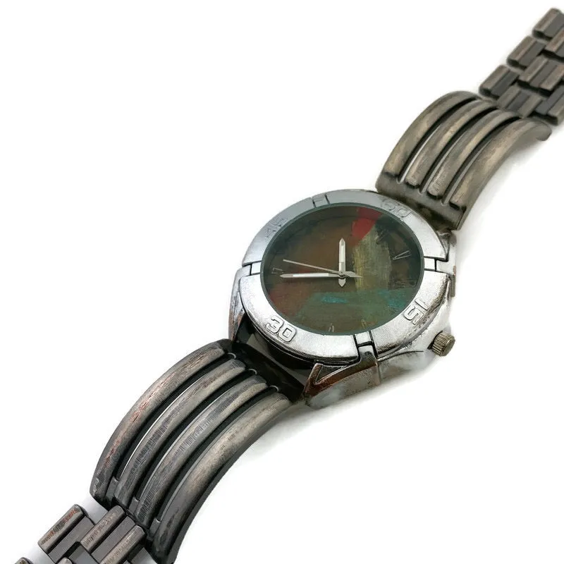 Large Watch with Multi Color Dial
