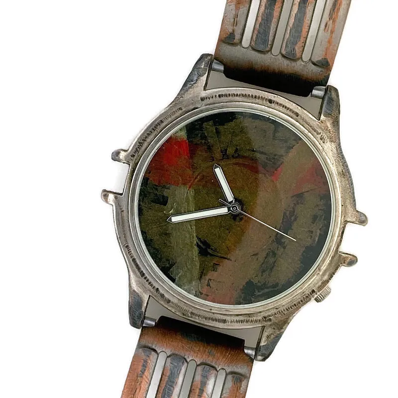 Large Watch with Multi Color Dial