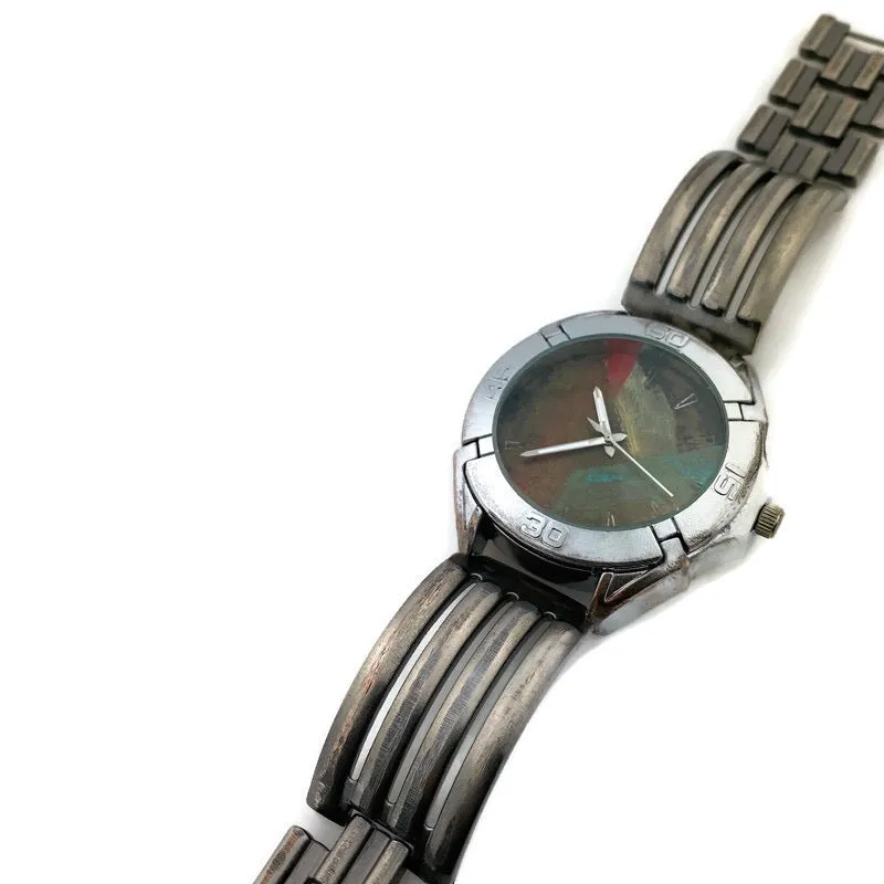 Large Watch with Multi Color Dial