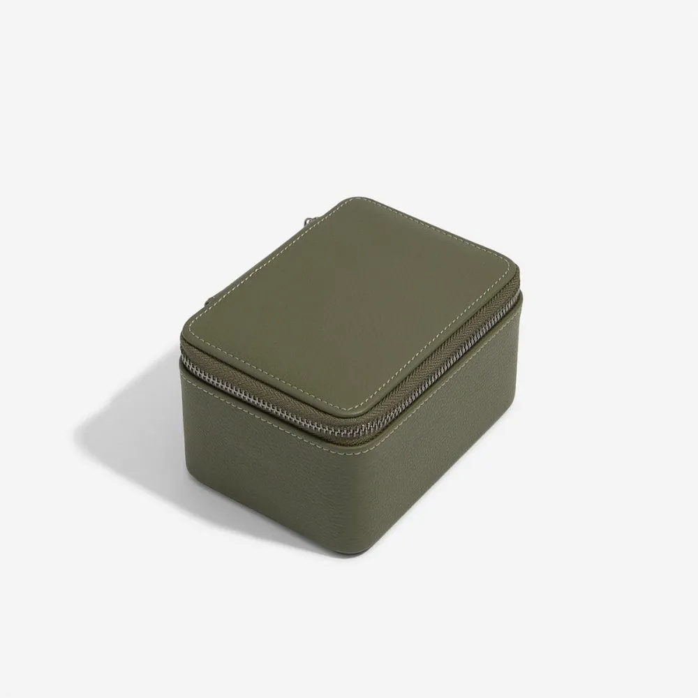 Large Zipped Watch Box - Olive Green - 74578