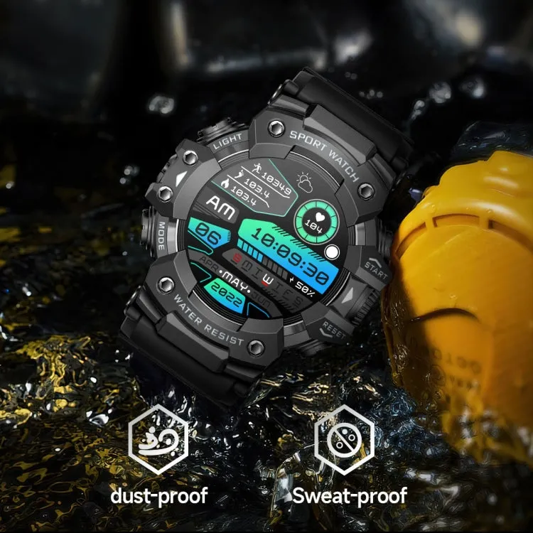 LC21 1.32 inch TFT Round Screen Sports Smart Watch Supports Blood Oxygen Monitoring/Call Reminder(Camouflage Blue)