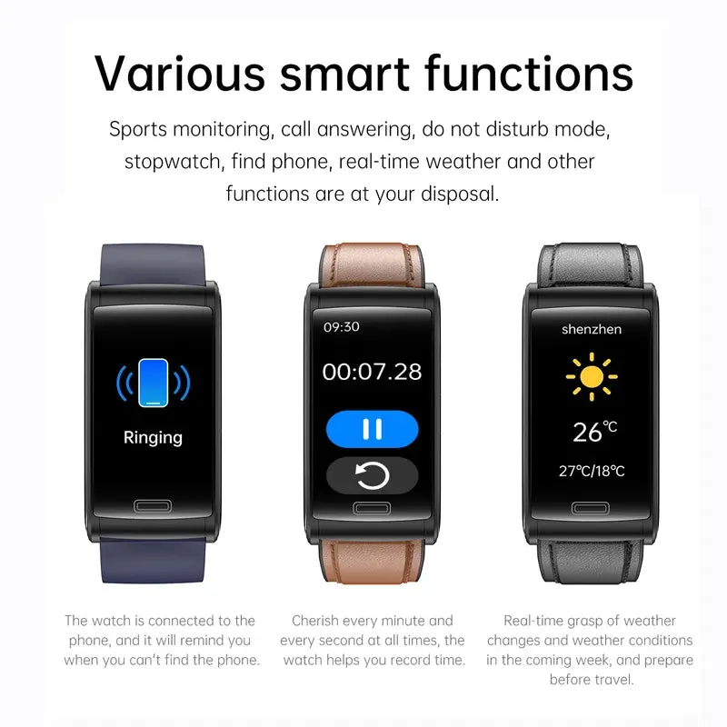 Lenovo New Blood Glucose Health Monitor Smart Bracelet Men Non-invasive ECG PPG Blood Pressure Sport Watch Women For Android IOS