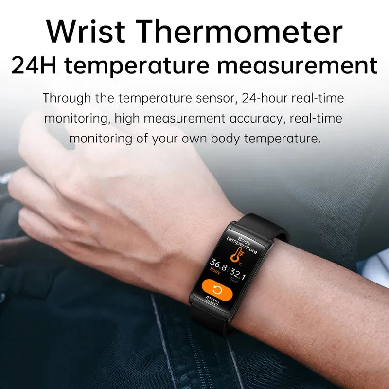 Lenovo New Blood Glucose Health Monitor Smart Bracelet Men Non-invasive ECG PPG Blood Pressure Sport Watch Women For Android IOS