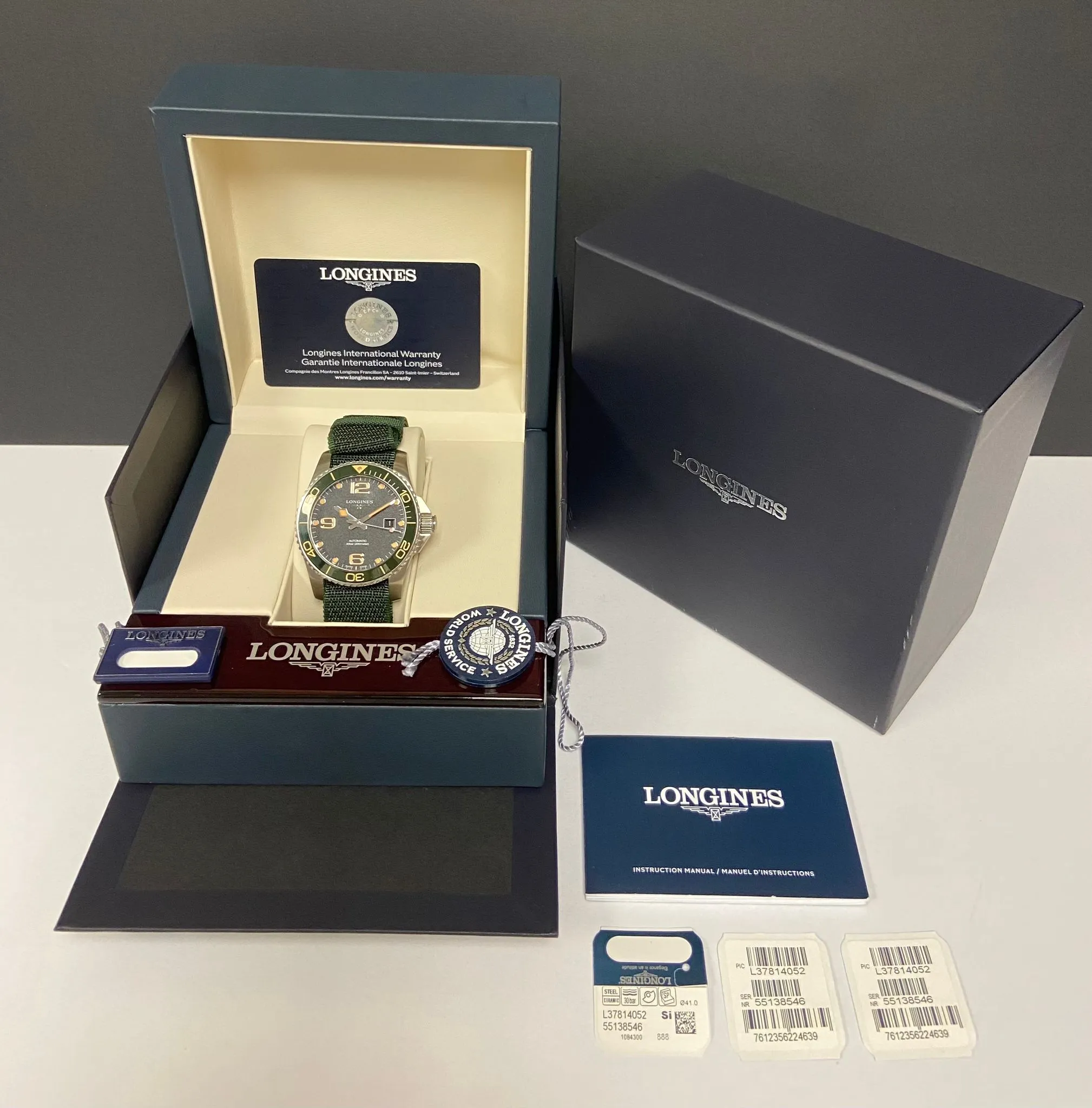 Longines HydroConquest 41mm L3.781.4.05.2 Black Dial Automatic Men's Watch