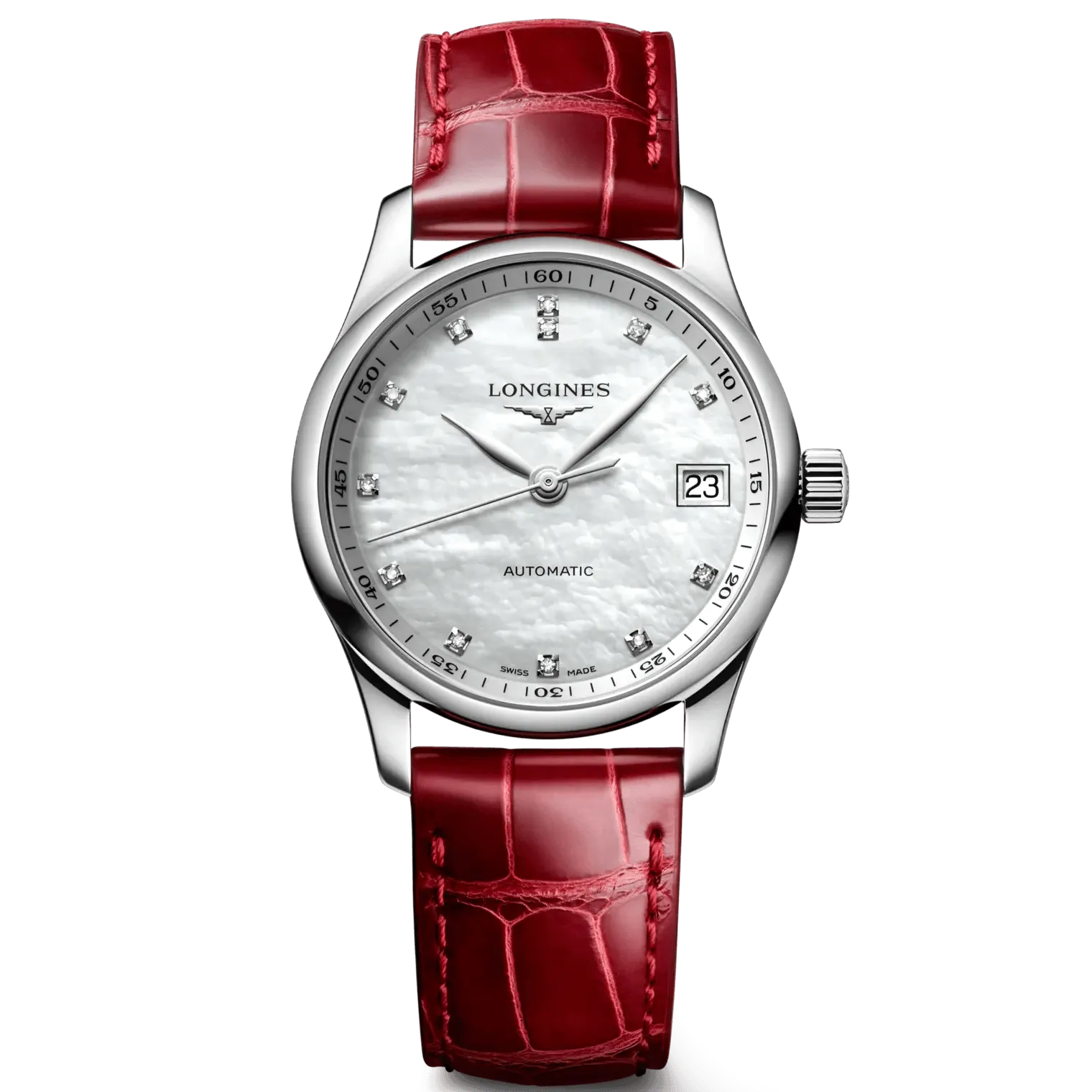 LONGINES MASTER COLLECTION 34MM MOTHER AUTOMATIC DIAMONITY STEEL L2.357.4.87.2