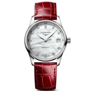 LONGINES MASTER COLLECTION 34MM MOTHER AUTOMATIC DIAMONITY STEEL L2.357.4.87.2