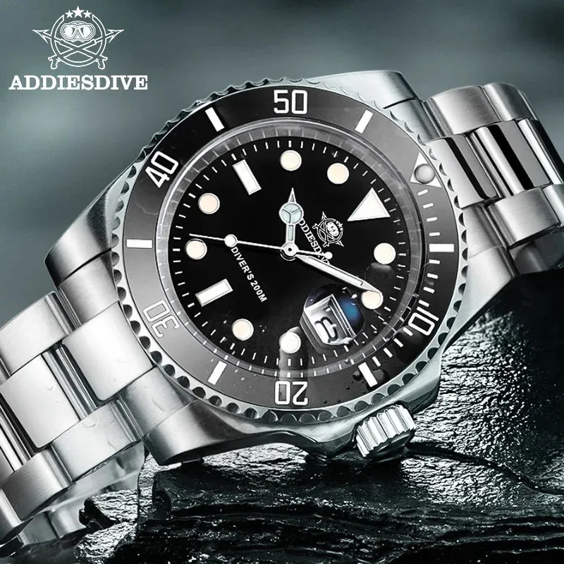 Luminous Mens Quartz Watch Stainless Steel Watch Waterproof